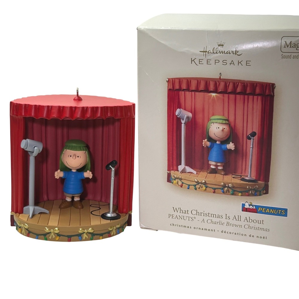 2007 Hallmark Peanuts Linus Ornament What Christmas Is All About Light & Sound